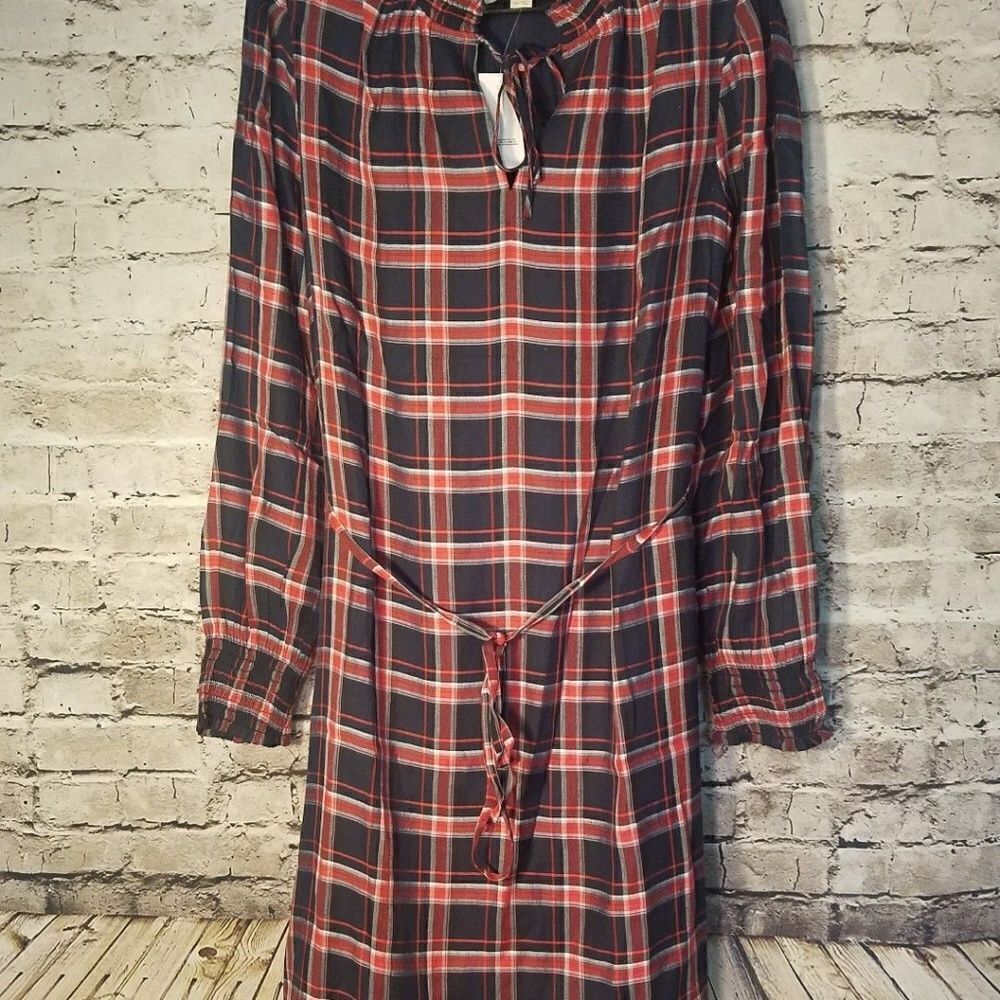 Loft Maternity Women's Shirt Dress Plaid - Picture 2 of 7